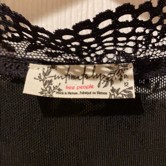 Free People Babes in Bandeaus Bodysuit in black with velvet - Picture 9 of 12